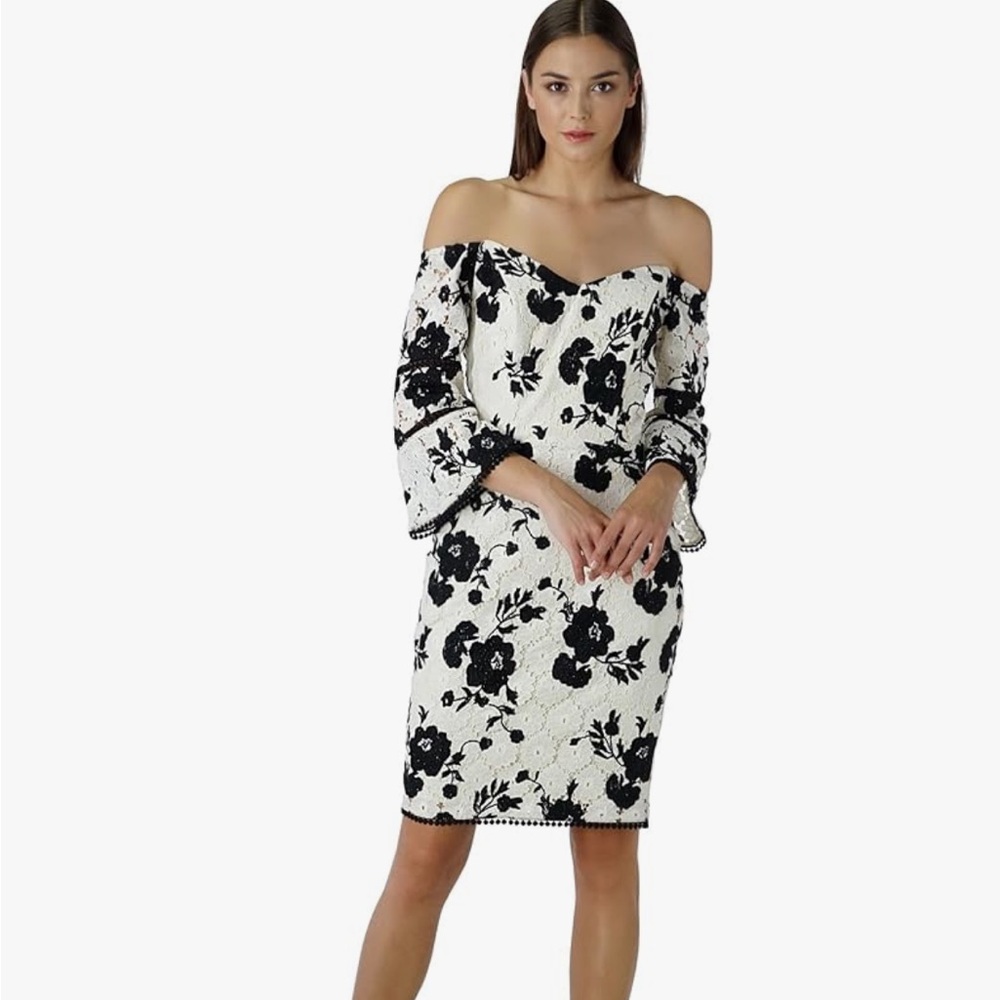 New With Tags Adelyn Rae Ivory and Black Lace Dress